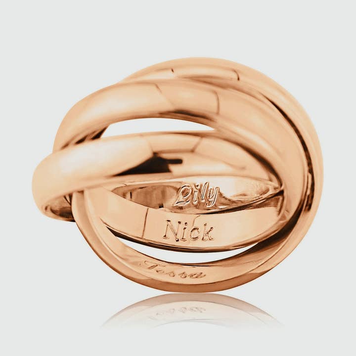 Walton Rose Gold Russian Wedding Ring 3mm for wholesale by Auree Jewellery