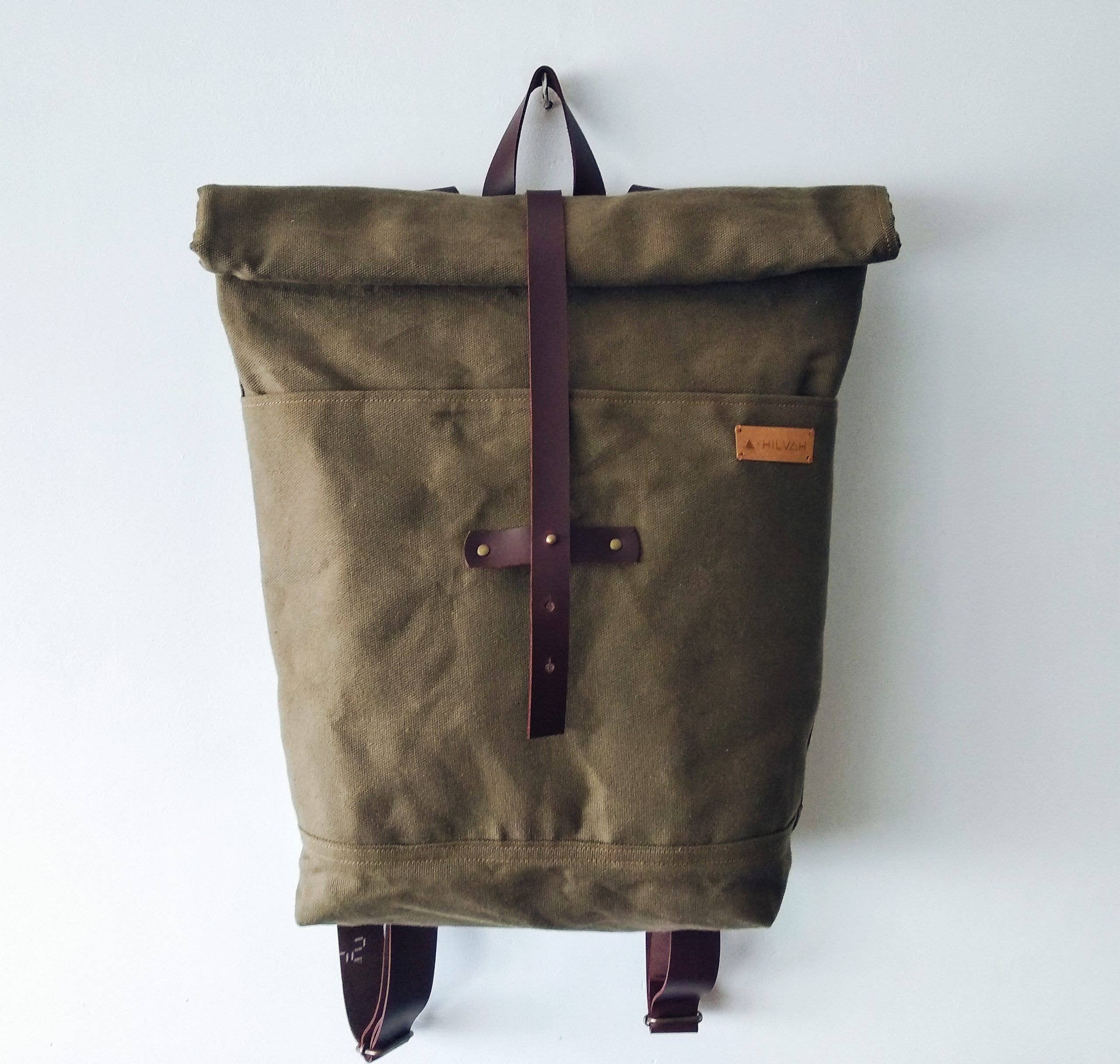 HILVAH - Venta al por mayor Mochila - Unisex - Mochila roll top verde