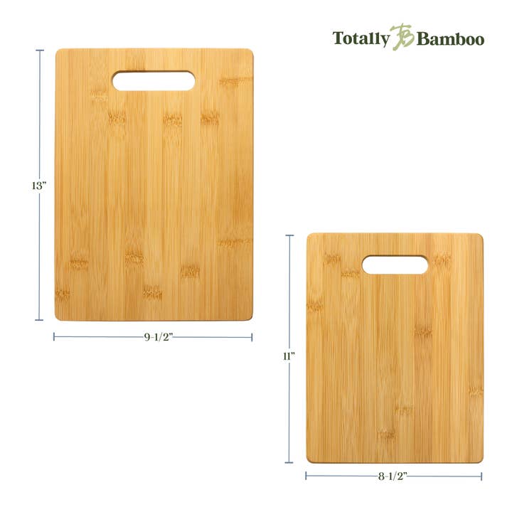 Totally Bamboo - Wholesale Cutting Board - 2-Piece Bamboo Cutting Board Set, 13" & 11" Sizes5