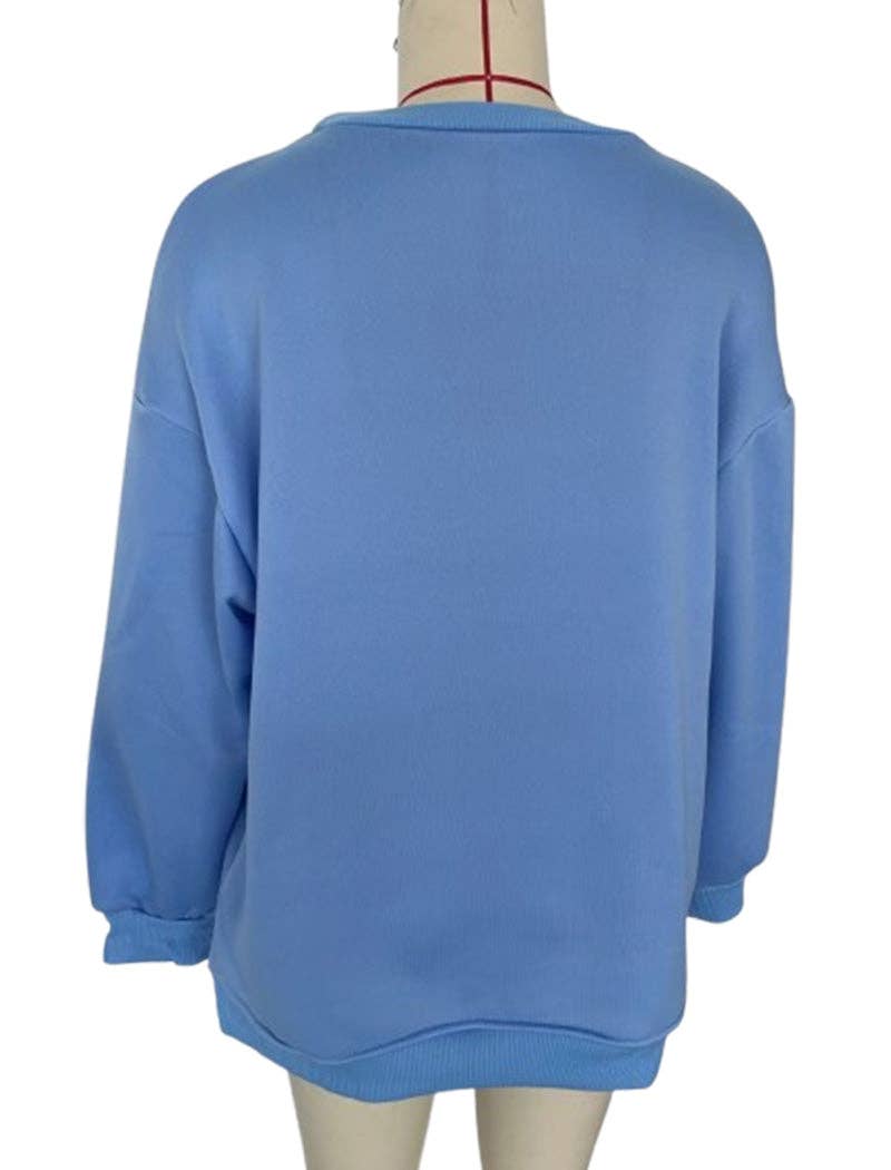 safistyle - Wholesale Sweatshirt - Women's - Oversized Long Sleeve Top with Pockets16