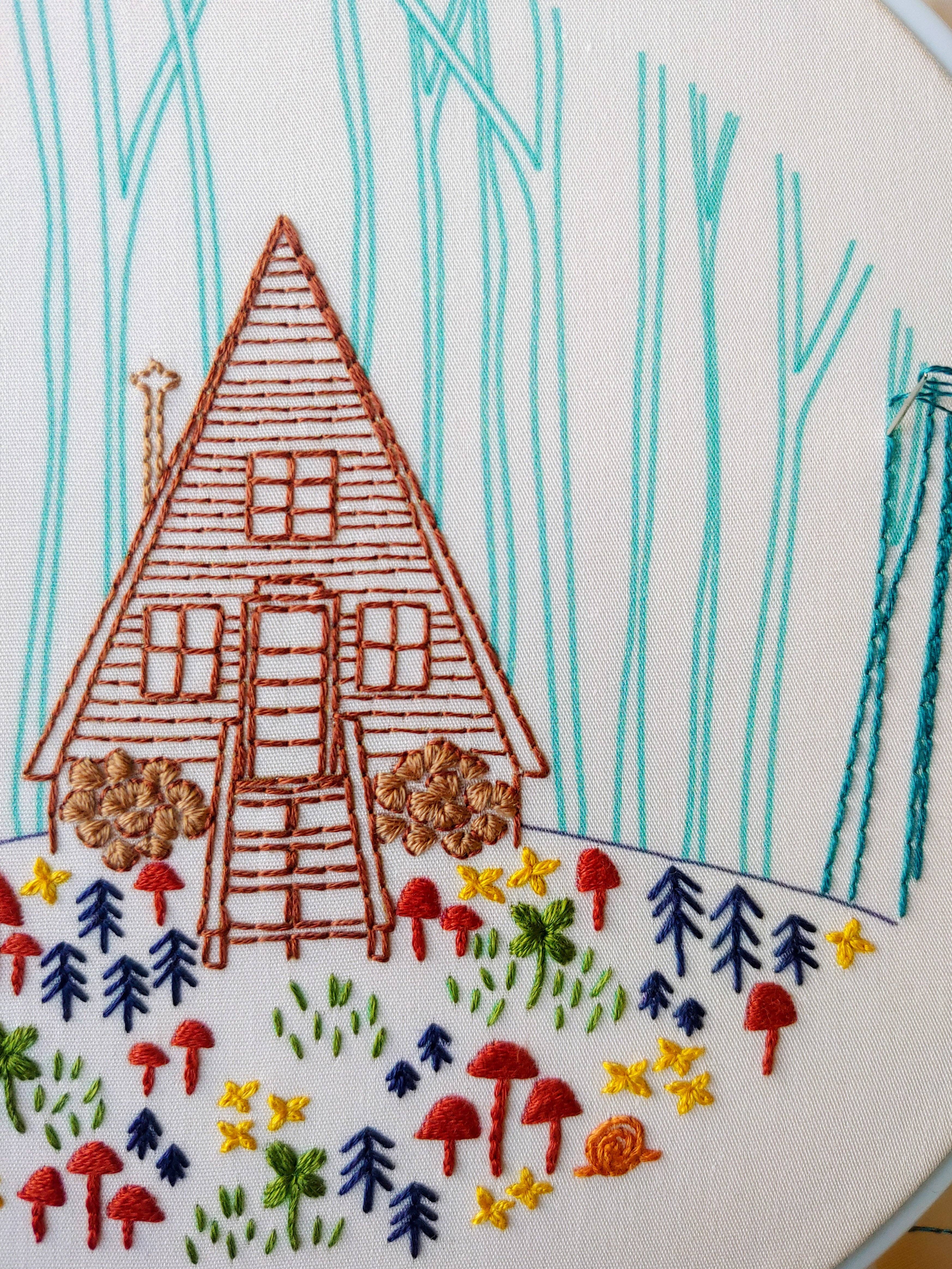 cozyblue handmade - Wholesale Embroidery/Cross Stitch Supplies - cozy cabin embroidery kit7