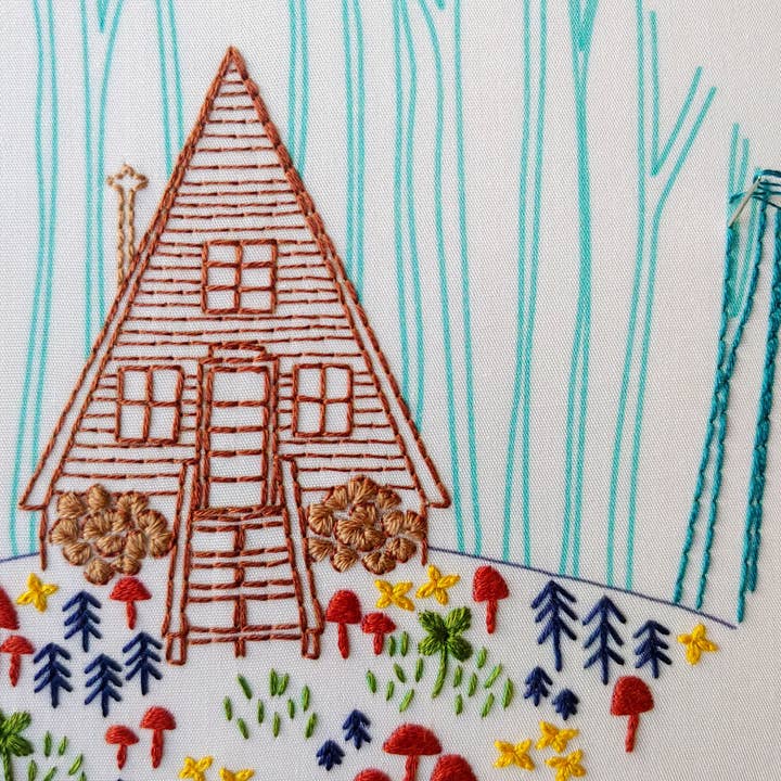 cozyblue handmade - Wholesale Embroidery/Cross Stitch Supplies - cozy cabin embroidery kit7