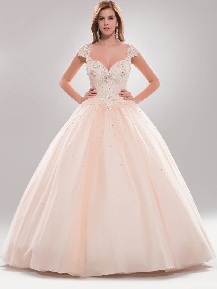 AB 8834 Women's Gown with Sweetheart Neckline and Beads for wholesale by Anny Lee