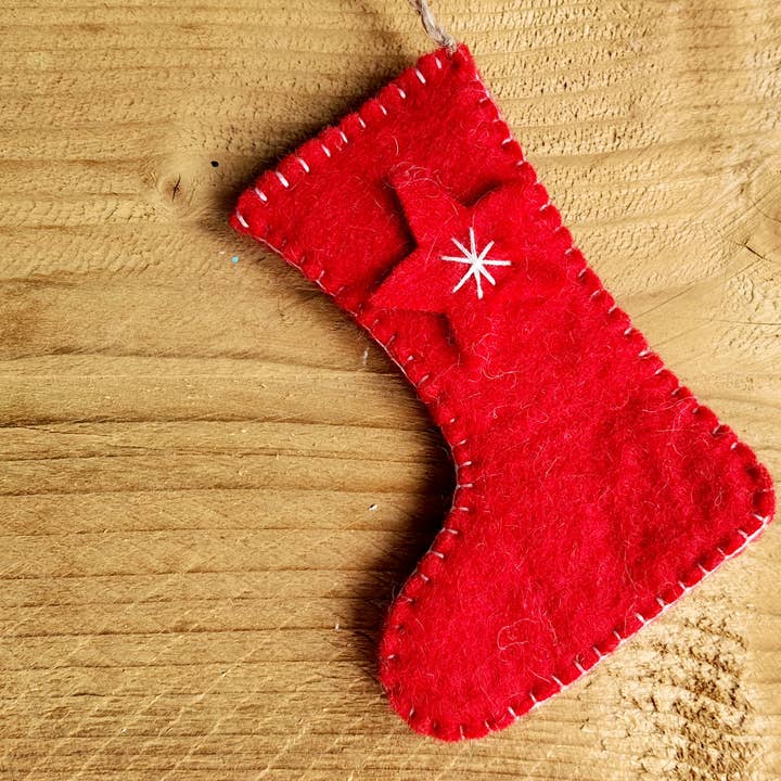 Cool Trade Winds – Großhandel Weihnachtsstrumpf – Handgemachter Filz Mini-Weihnachtsstrumpf