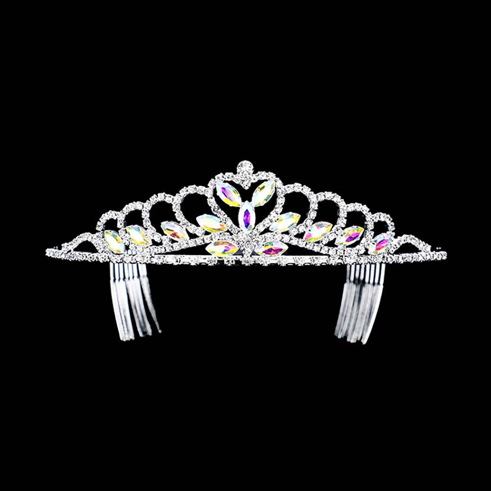 Sensibling Corp. - Wholesale Tiara - Women's - Marquise Crystal Detail Rhinestone Princess Tiara1