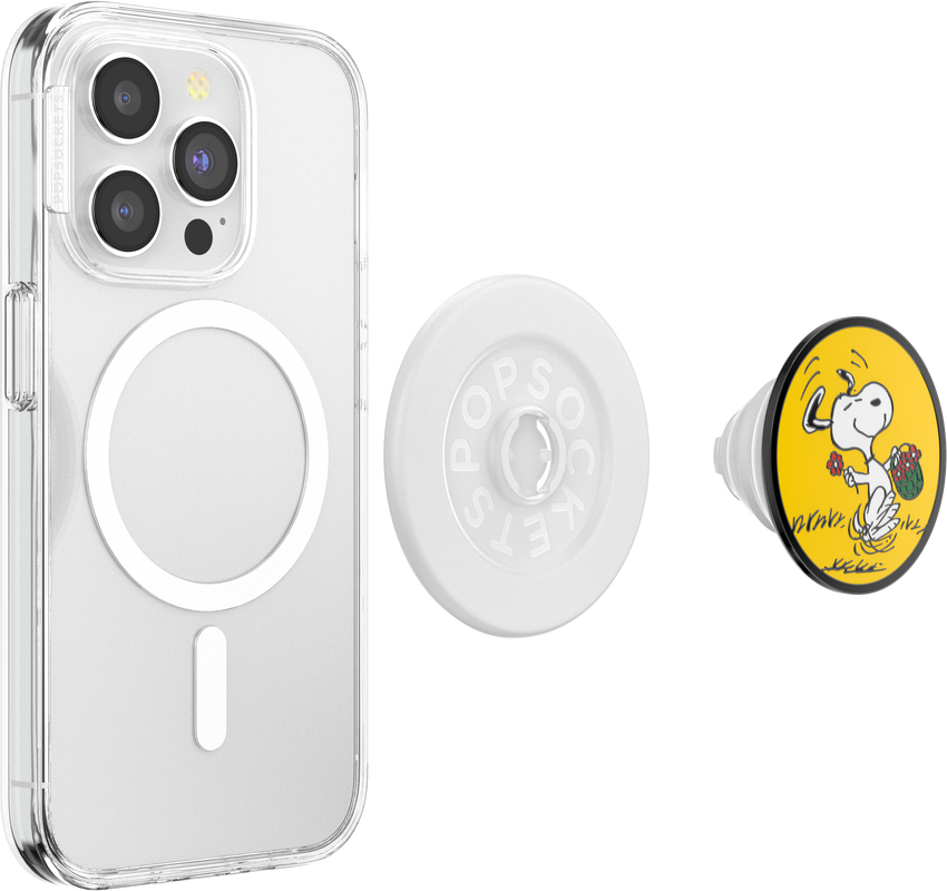 PopSockets - Wholesale Phone Grip - Popsockets Magsafe Phone Grip - Enamel Snoopy Skip3