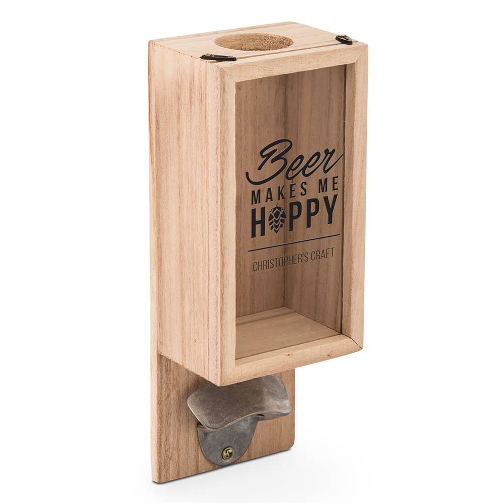 Weddingstar Inc. - Wholesale Bottle/Wine Opener - Wall Mounted Bottle Opener & Cap Holder - Makes Me Hoppy1