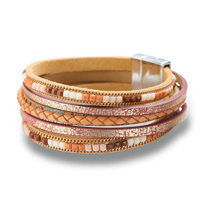 Nette Road Wholesale – Engroshandel Armbånd – Olivia Multi Layer Læder Armbånd1