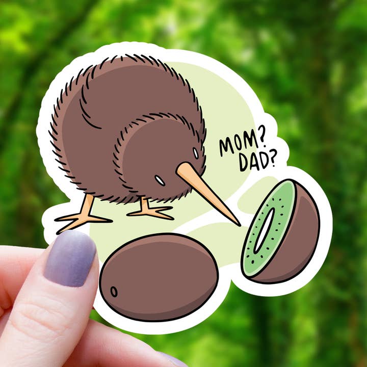 Mimic Gaming Co – Engroshandel Klistermærke – Sjov Kiwi Bird Frugtklistermærke - 3"0