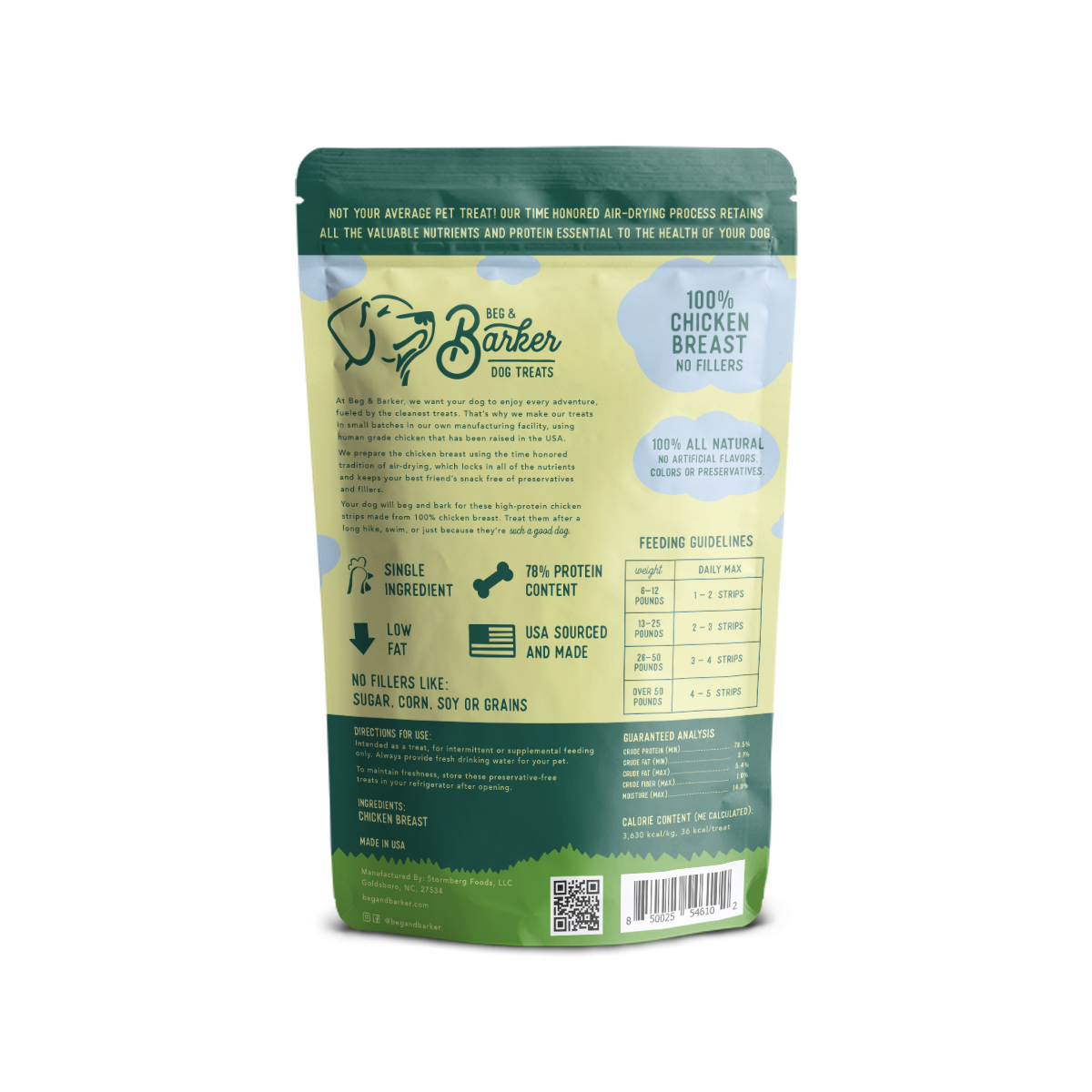 Beg & Barker Premium Dog Treats - Wholesale Pet Treats - Dog - 10 oz. Chicken Breast Jerky Strips Dog Treats1