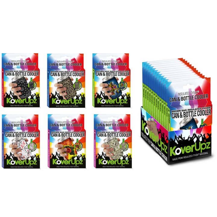 Koverupz Tyvek Assorted Designer Art Coolers in Gift Box for wholesale by JII