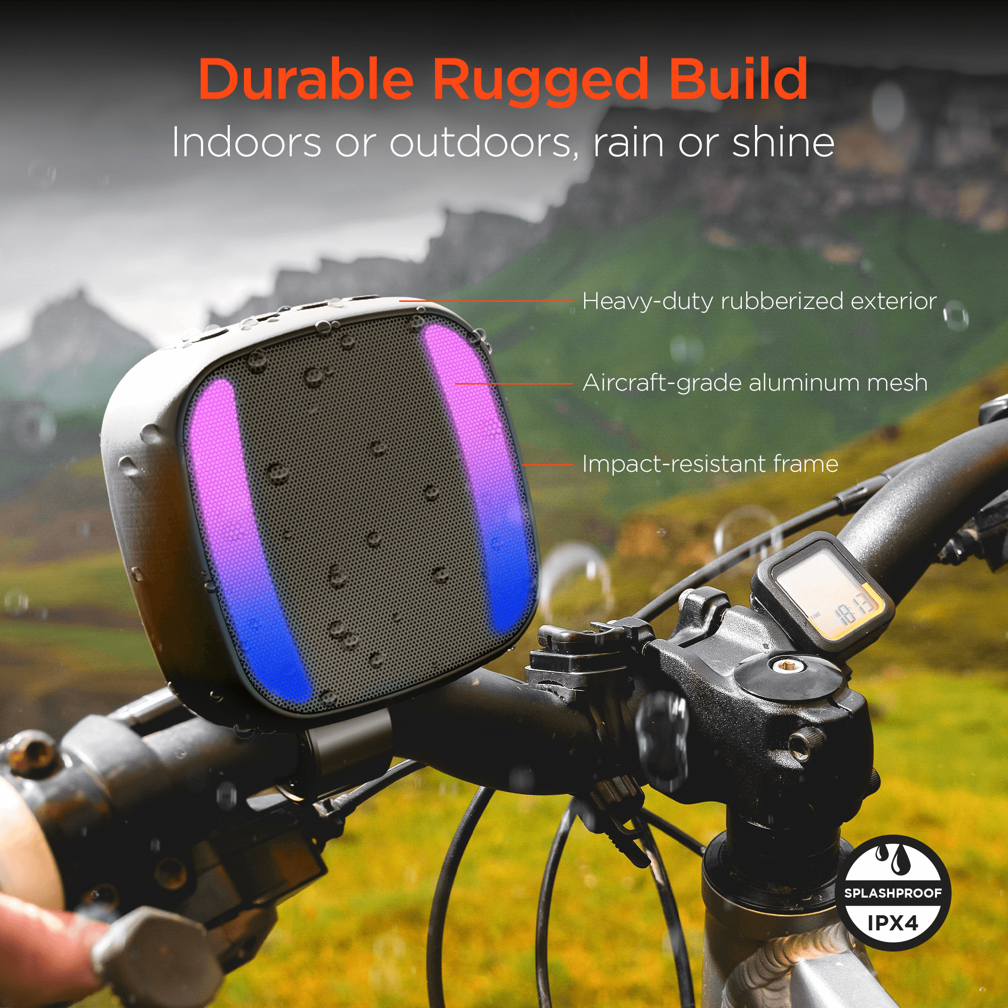 JupiterGear Home - Wholesale Speakers - HyperGear Spin Cycle LED Wireless Bike Speaker1