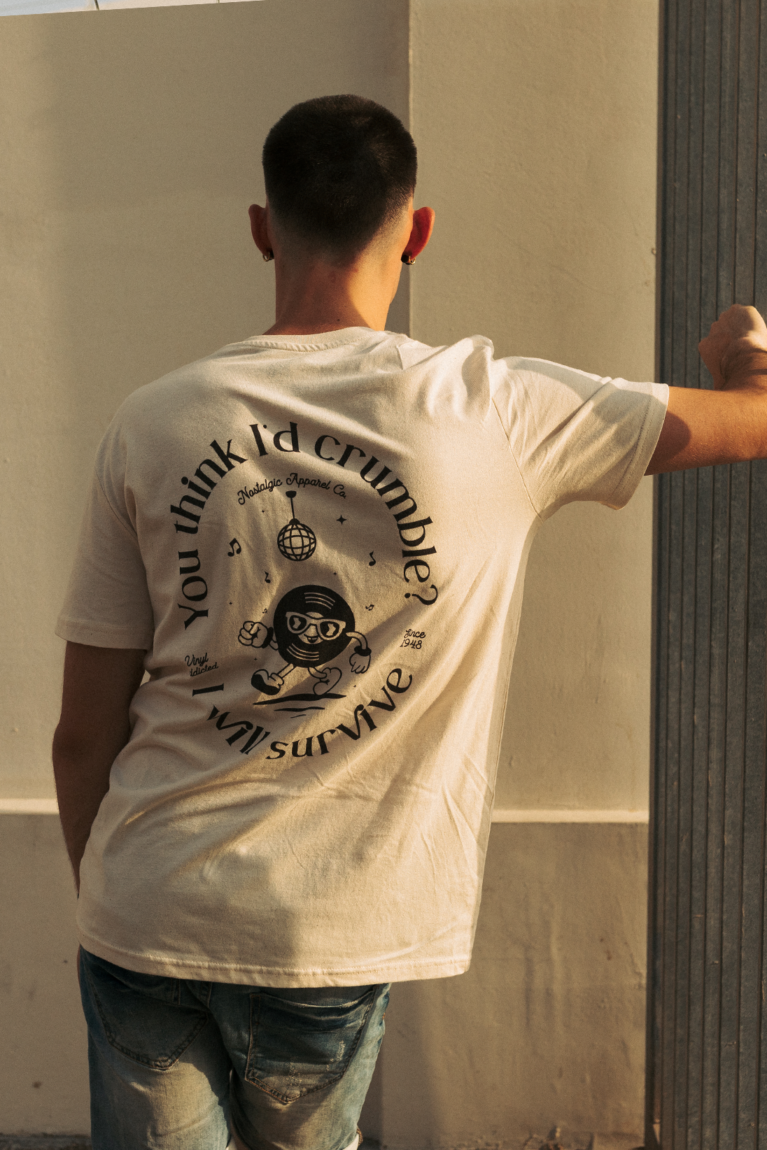 Nostalgic Apparel - Wholesale Screen Printed T-Shirt - Women's - I Will Survive | Natural Tee1