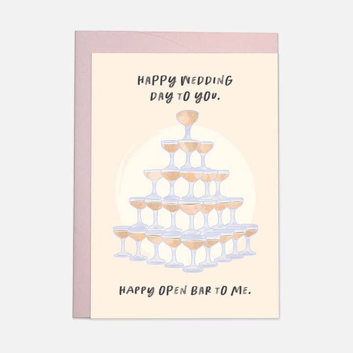 Kaart Blanche – wholesale Wedding card – Open bar greeting card0