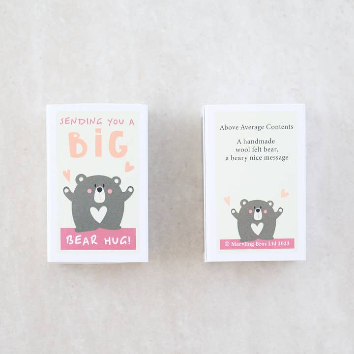 Marvling Bros Ltd – wholesale Gag gift/novelty gift – Big Bear Hug Wool Felt Bear In A Matchbox4