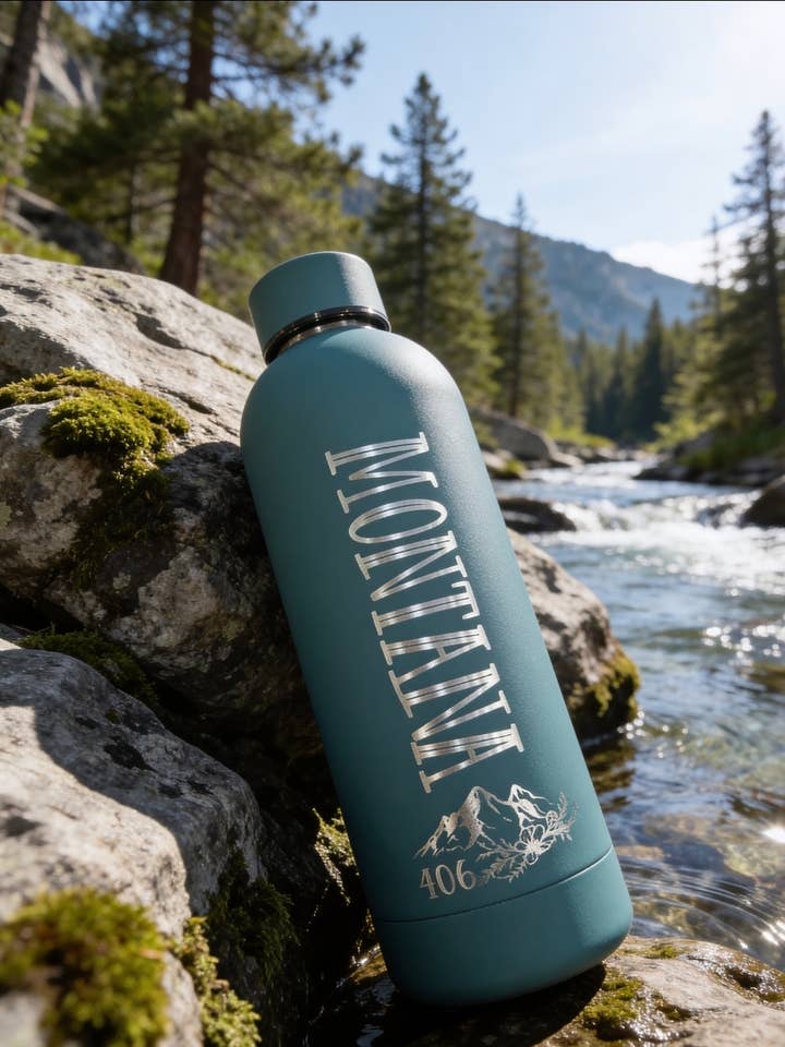 Bottiglia d'acqua isolata Teal per la vendita all'ingrosso da parte di BRIARANDSPHINX