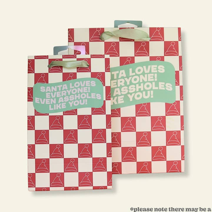 Bolsa de Regalo de Navidad Santa Ama a Todos, Bolsa de Regalo Divertida, Papel de Regalo para venta al por mayor de That’s So Andrew