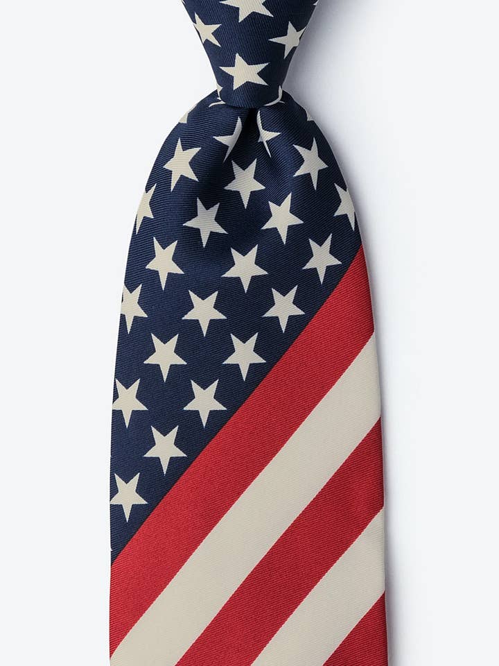 Stars & Stripes Krawatte mit amerikanischer Flagge für den Großhandel von Wild Ties