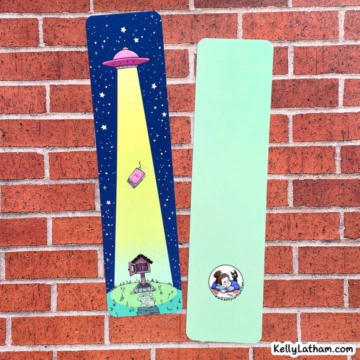 UFO Bookmark – Outer Space Sci-Fi Funny Book Gift for Reader for wholesale by Kelly Latham Art