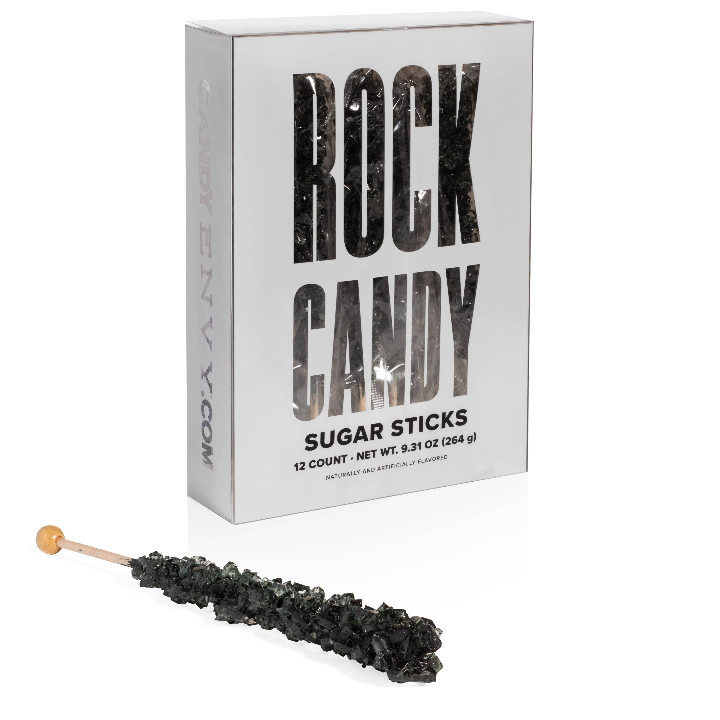 Candy Envy - Wholesale Hard Candy - Black Rock Candy Sugar Sticks - Black Cherry Flavor0