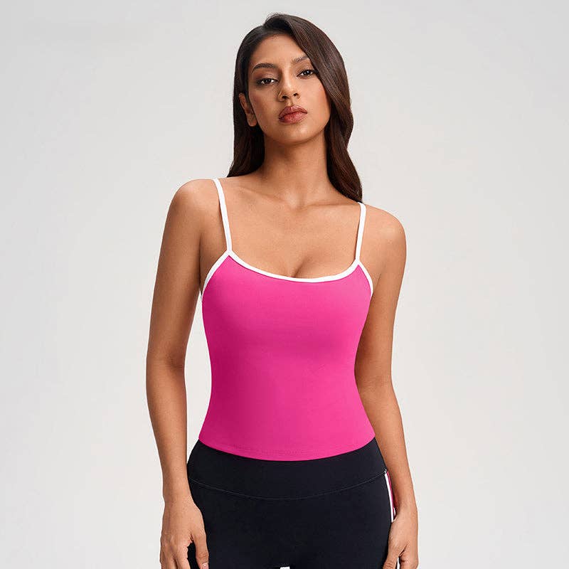 WONDERXFANS - Wholesale Athletic Top - Women's - Wholesale contrasting color open-back tank tops13