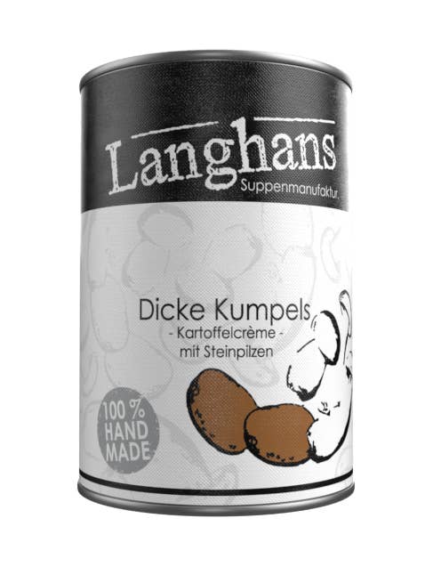 BIG BUDDIES. Potato cream with porcini mushrooms for wholesale by Langhans Suppenmanufaktur