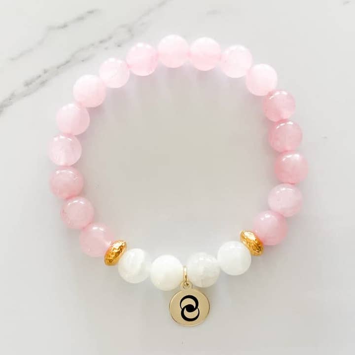 Pulseira de pedras preciosas de amor e relacionamento | pulseira de cristal por atacado de everlur