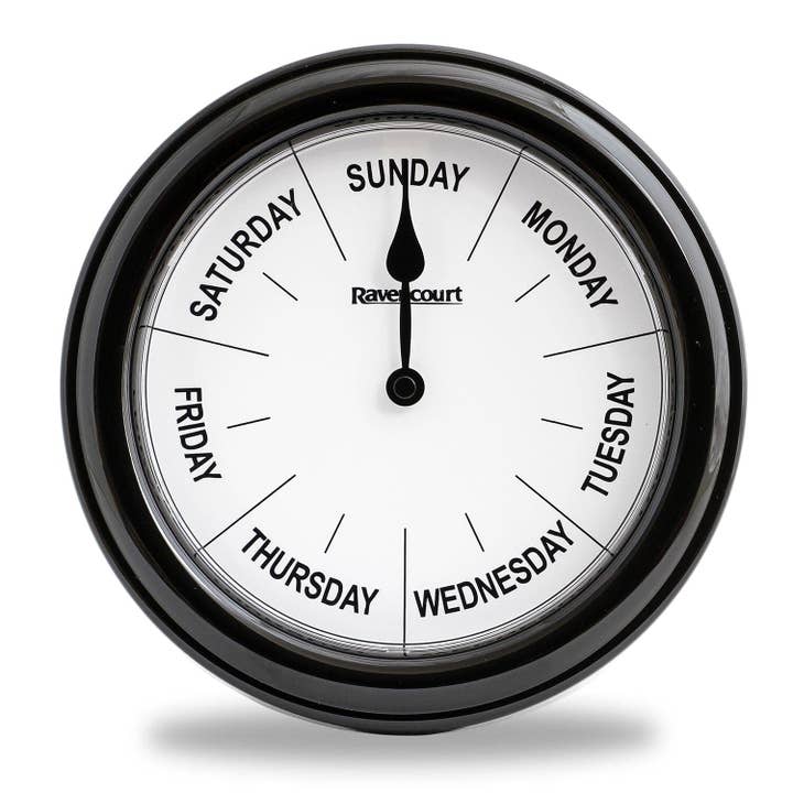 Ravencourt Living - Vendita all'ingrosso Orologi da parete - Orologio dei giorni della settimana con perdita di memoria di Ravencourt