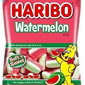 Haribo Gummy Wtrmln Peg Bag 4 oz Single Bag for wholesale by Shop The King