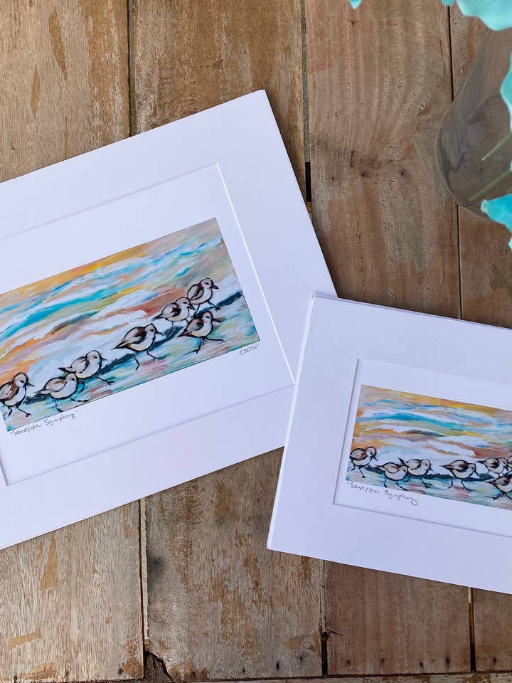 Sandpipers - Gematteerde print voor wholesale door Illuminate Artisan
