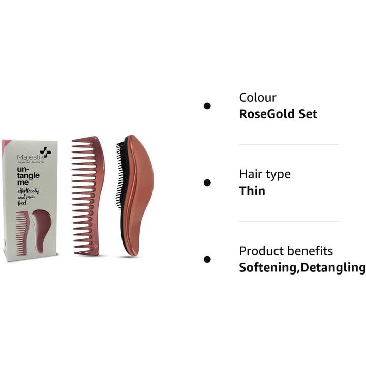 Majestic Beauty - Wholesale Hair brush/comb - Detangling Brush & Comb Set- The Best Hair Detangler Luxury6