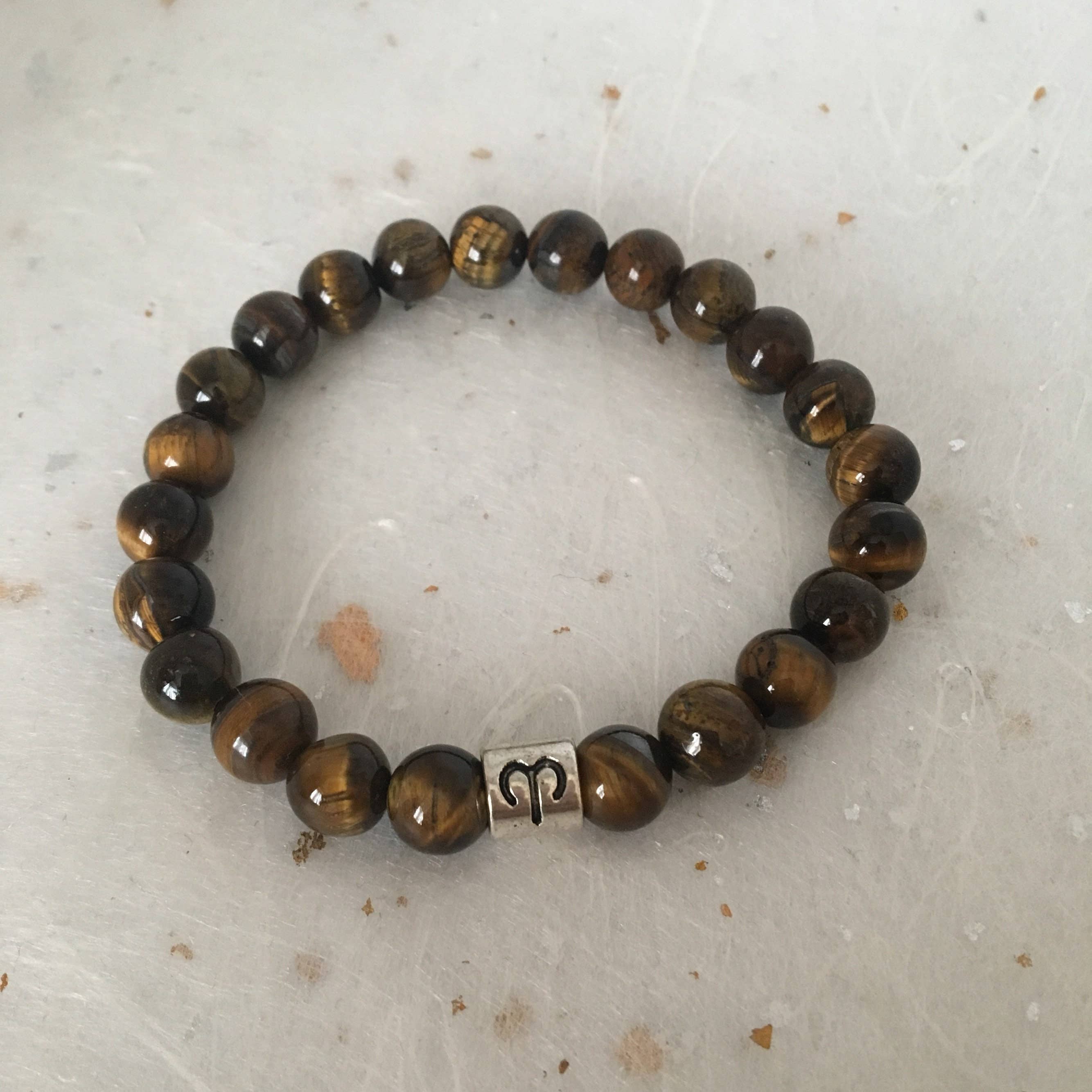 Roshni Desai & Things - Wholesale Beaded Bracelet - Tiger Eye Aries Star Sign Zodiac Sign Bracelet