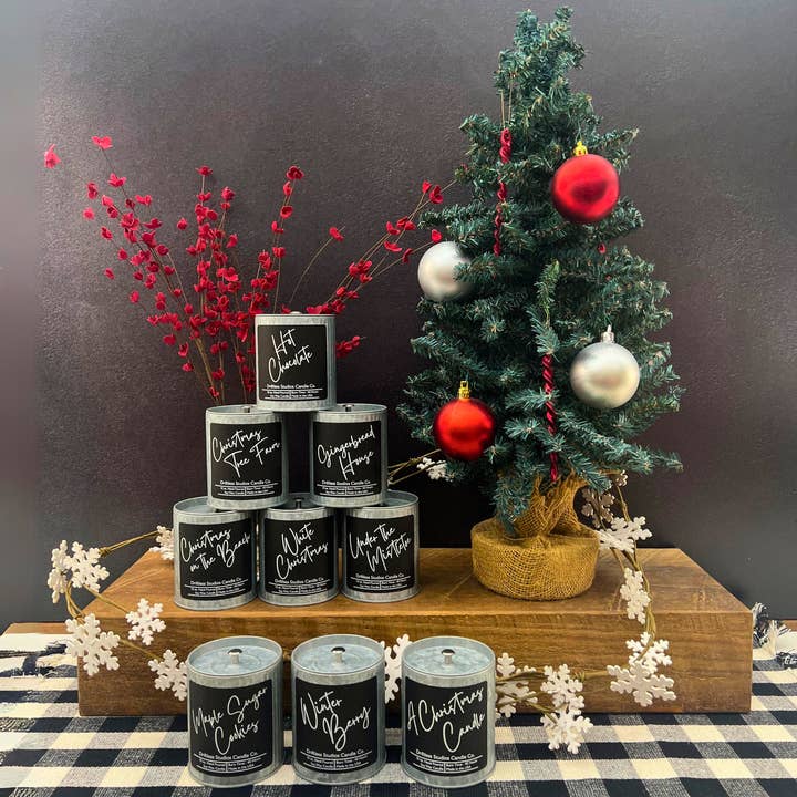 Driftless Studios - Wholesale Jar/Filled Candle - Winter Berry Christmas Candles Wholesale Scented Soy Candle