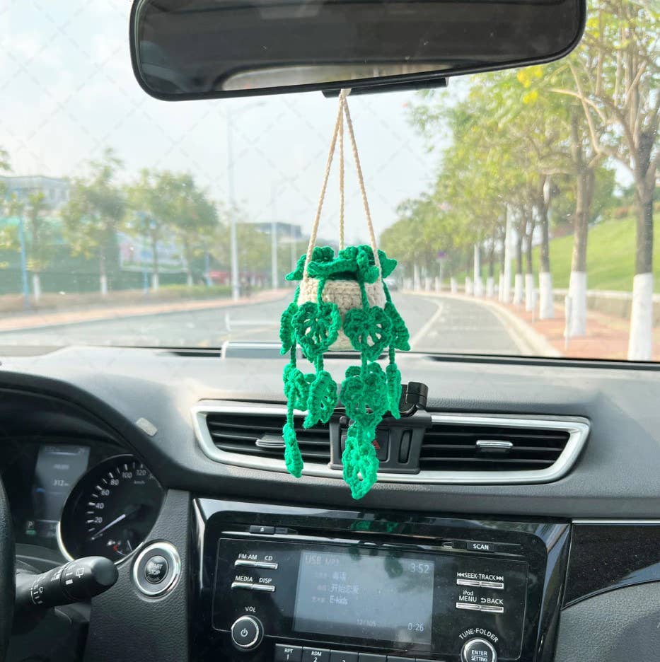 TOMOPOD LLC – wholesale Car Decorative Charm - Unisex – Crochet Monstera Plant, Car Plant Hanging, Plant Lover Decor8