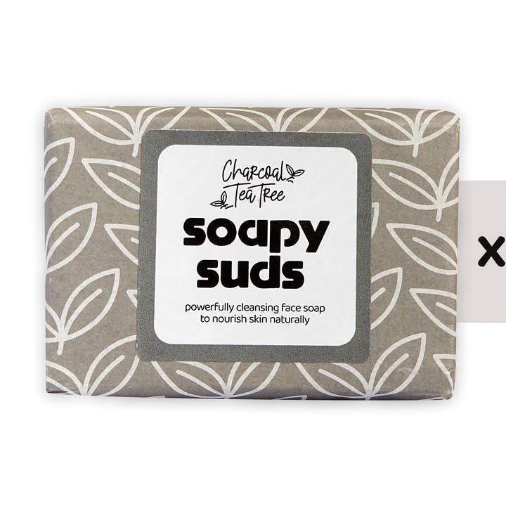 Träkol TeaTree, Tvållödder, Face Bar (8 x 100g) för wholesale av Pit Putty (UK)