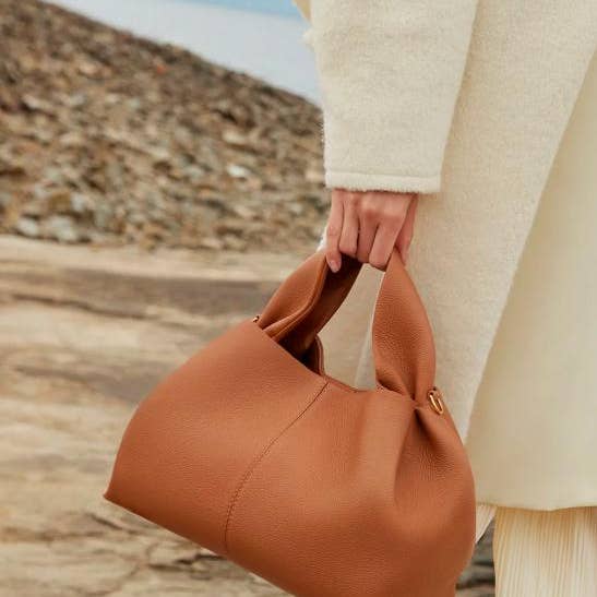 Chenson & Gorett - Wholesale Top Handle Bag - Women's - Italian Leather Handbag for Women with Thick Short Handle8