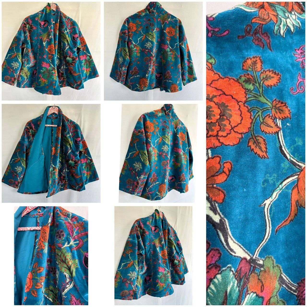Bhawana Handicrafts - Wholesale Jacket – Women's - 5 Piece Lot, Cotton Velvet Short Jacket Style Kimono Coats7