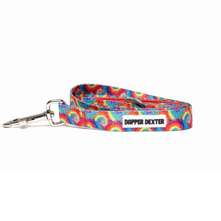 RAINBOW TIE DYE- DOG LEASH for wholesale by DAPPER DEXTER