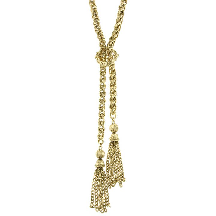 1928 Jewelry Chain Tassel Necklace 27" for wholesale by 1928 Jewelry