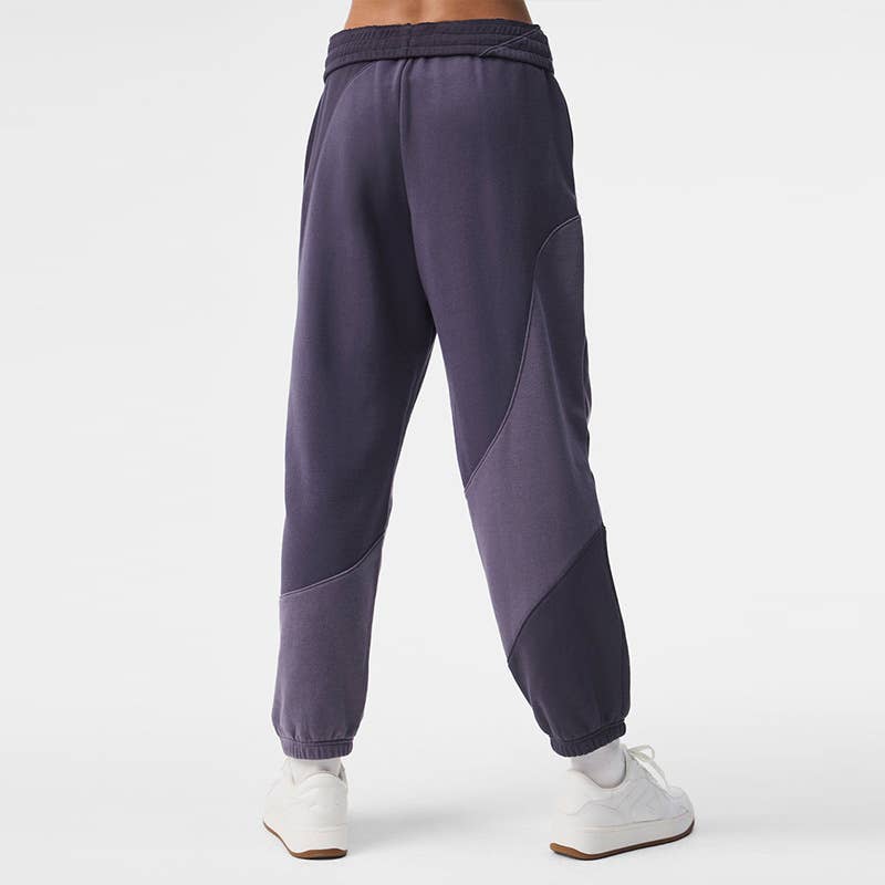 WONDERXFANS - Vente Pantalon de survêtement/de jogging – femme - Pantalon de survêtement décontracté à jambes larges et poignets contrastés.5