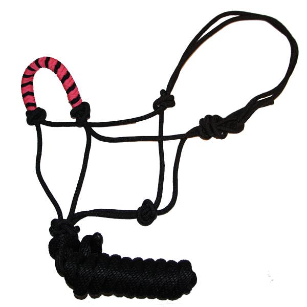 Smart Horse Gear - Wholesale Horseback Riding Gear - Two Tone Nose Rope Halter w/ 8' Detachable Lead2
