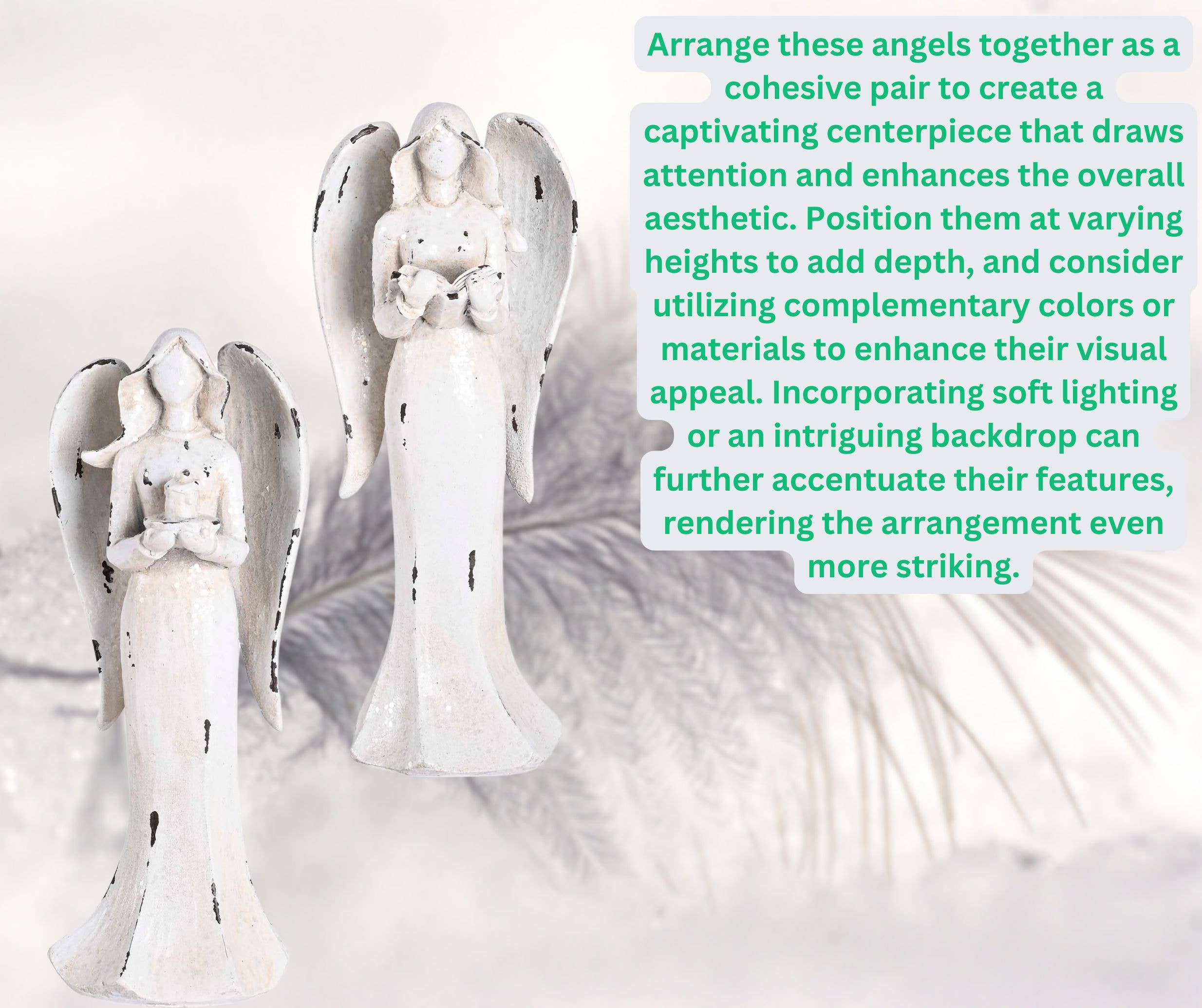 Dicksons - Wholesale Decorative Tabletop Object - Angel Figurine Distressed Holding Candle4