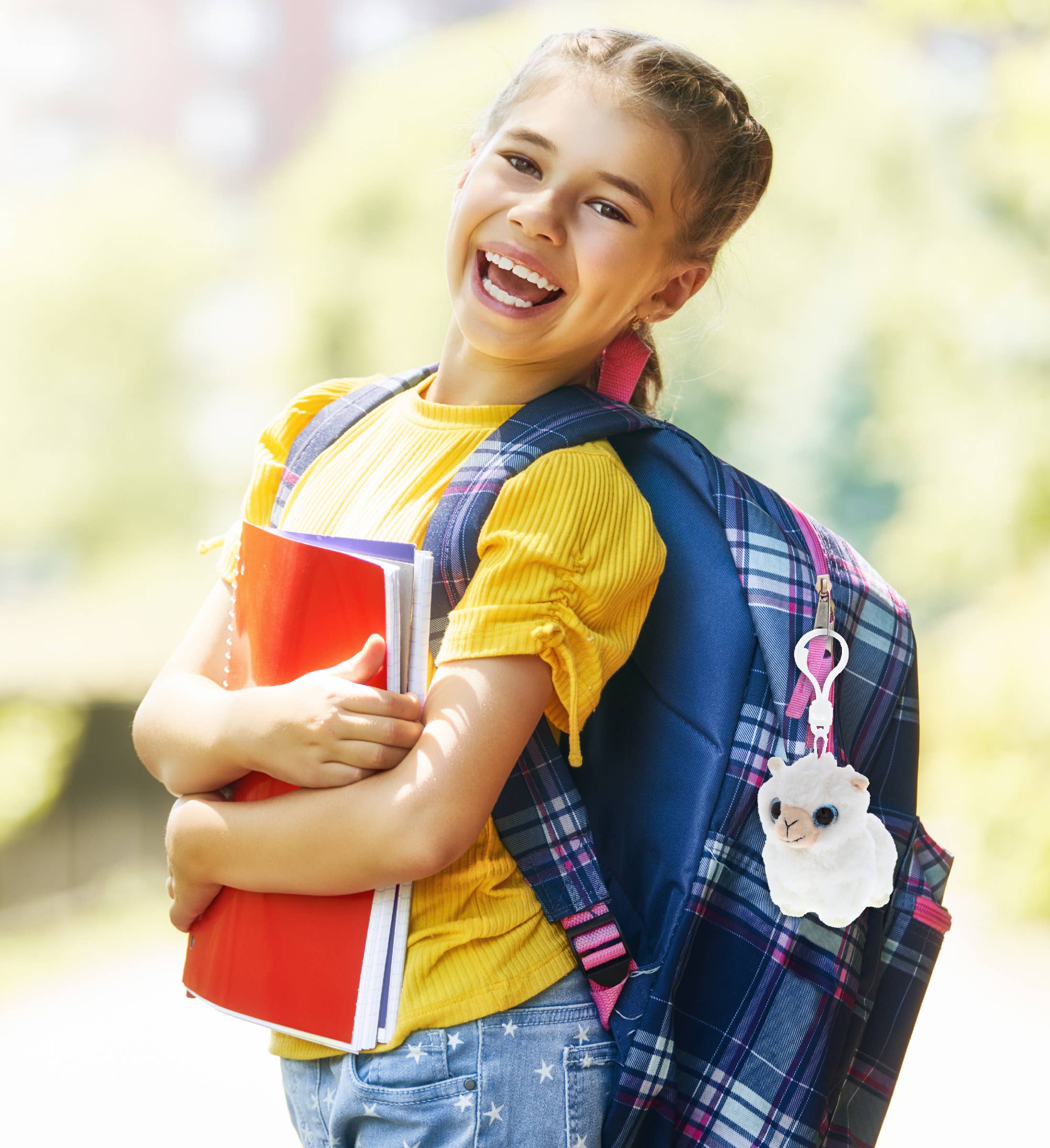 Cota Global - Wholesale Stuffed/Plush Toy - Kids & Baby - Big Eye Keychain - Llama4