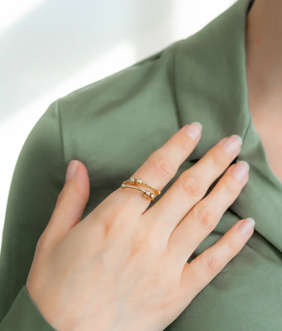 Mint & Lily - Wholesale Band/Stacked Ring - Beaded Fidget Ring1