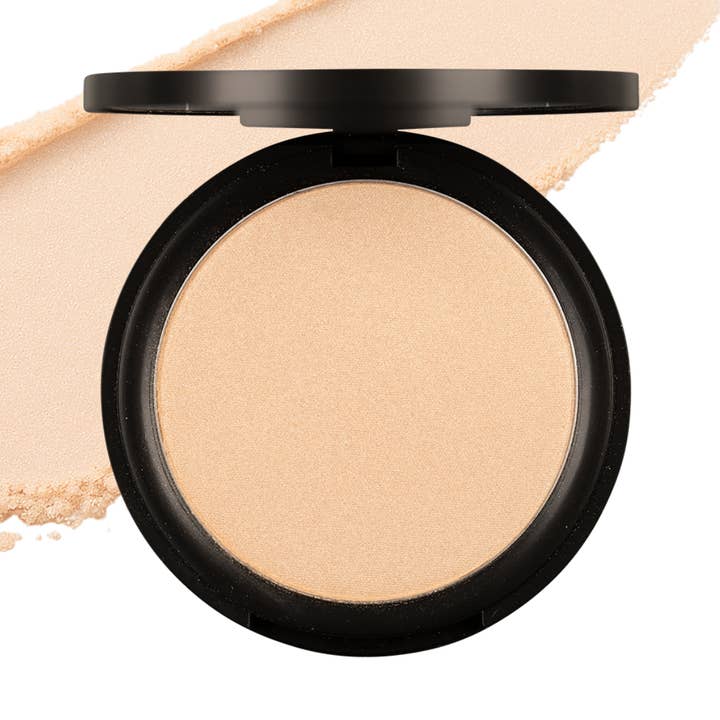 Pressed Highlighter – Organic Vegan Champagne Glow Compact for wholesale by Taylor Made Organics