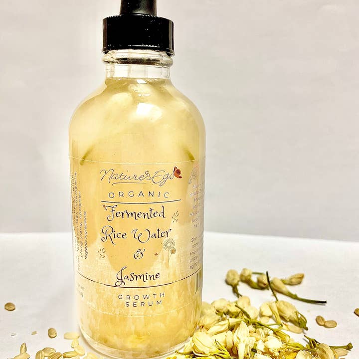 Nature's Ego - Vendita all'ingrosso Trattamento per capelli/cuoio capelluto - Acqua di riso fermentata e siero al gelsomino (tutti i tipi di capelli)