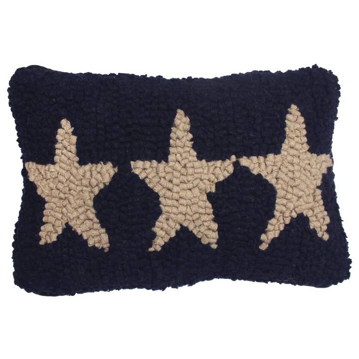 Almohada de Tres Estrellas con Gancho 8x12 Azul Marino para venta al por mayor de Home Collections by Raghu