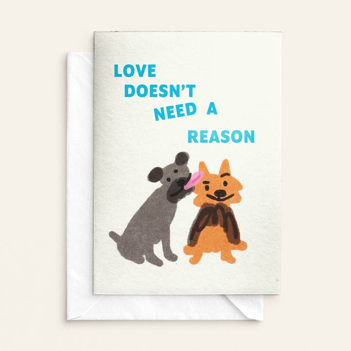 El amor no necesita razón - Tarjeta de felicitación para venta al por mayor de Andrea Caceres
