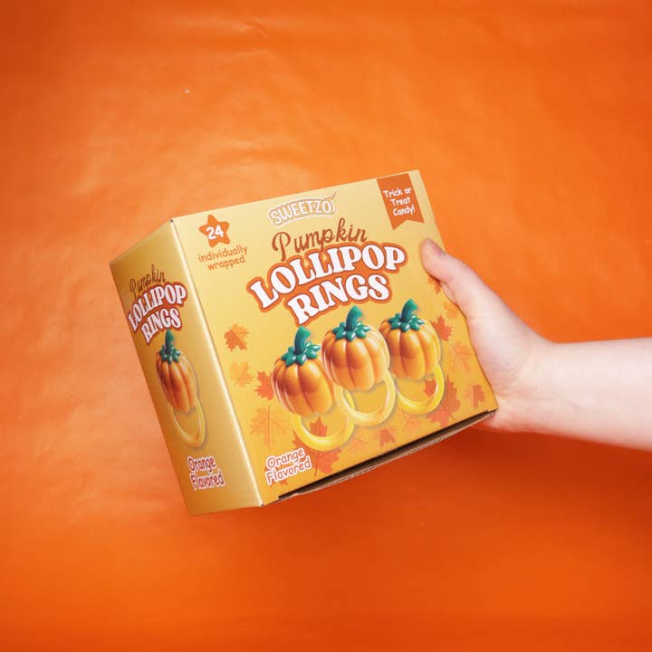 Needzo Inc - Wholesale Lollipop - Bulk Pumpkin Lollipop Rings, Trick or Treat Candy, 24 Count1