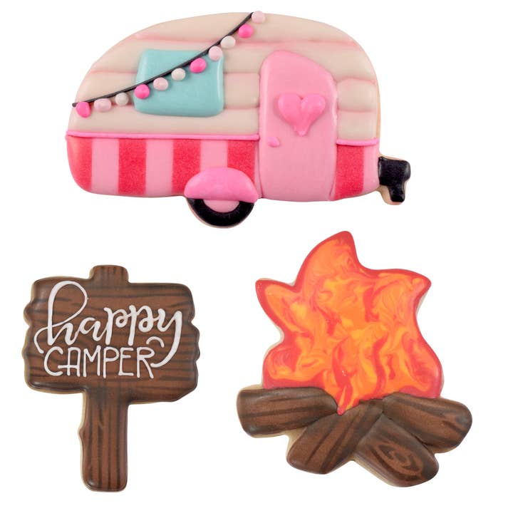 R&M International - Wholesale Cookie Cutter - Happy Camper 3 PC Cookie Cutter Set2